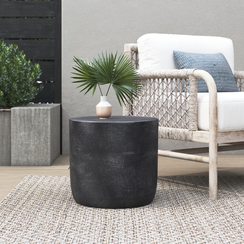 Joss & Main Saxie Concrete Outdoor Side Table & Reviews | Wayfair